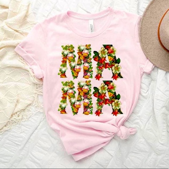 MAMA Floral Tropical Vibe Tee - Picture 1 of 1